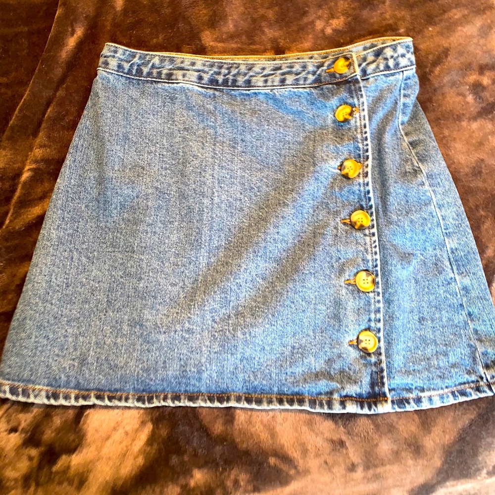 ASOS high waisted jean skirt